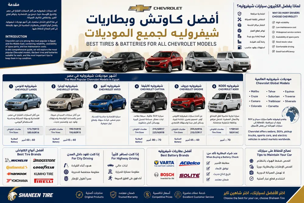 Best Tires and Batteries for All Chevrolet Models 